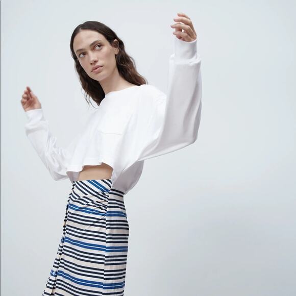 Zara CONTRAST DRESS WITH CUT-OUT DETAIL - Picture 14 of 15